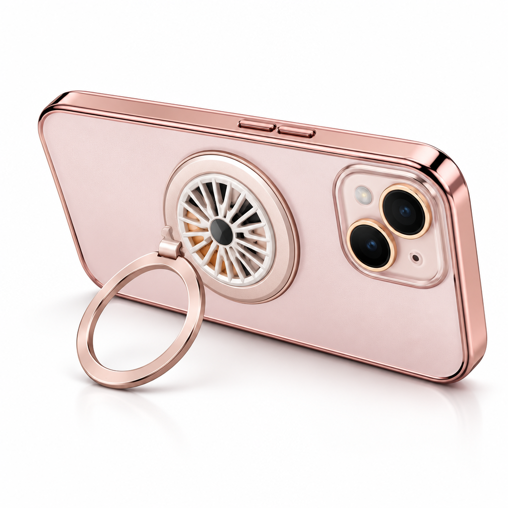 Frosted Gyro Ring Case - On iPhone