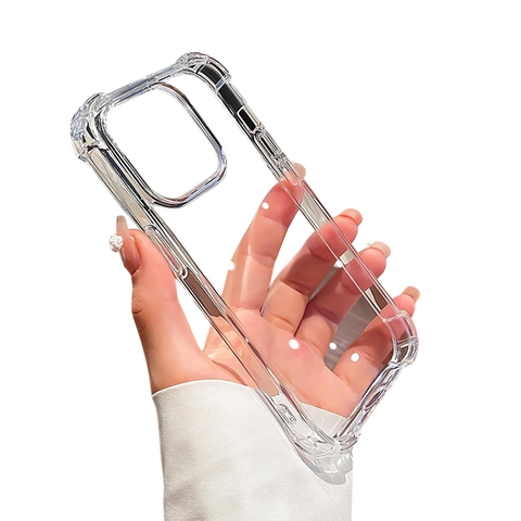 Crystal clear airbag drop-resistant phone case with reinforced corner bumpers