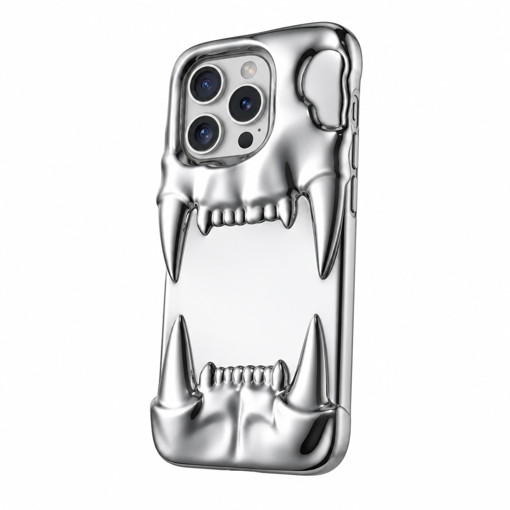 Tiger Tooth Phone Case - Angled View